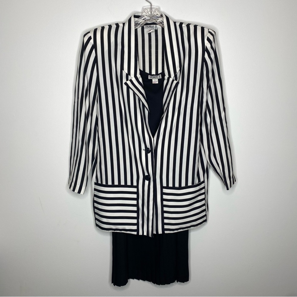 Taurus II Vintage Striped Blazer Dress Combo